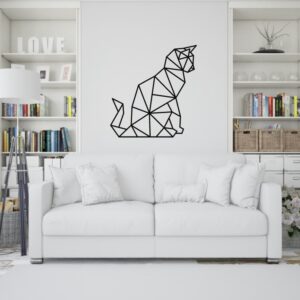 KOT GEOMETRYCZNY DEKORACJA PANEL ŚCIENNY NAKLEJKA OBRAZ