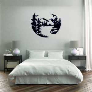 KRAJOBRAZ OBRAZ AŻUROWY GÓRY PANEL ŚCIENNY