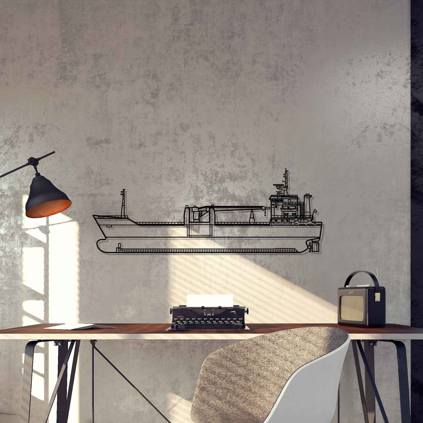 DEKORACJA ścienna Obraz SHIP MODEL CARGO SHIP