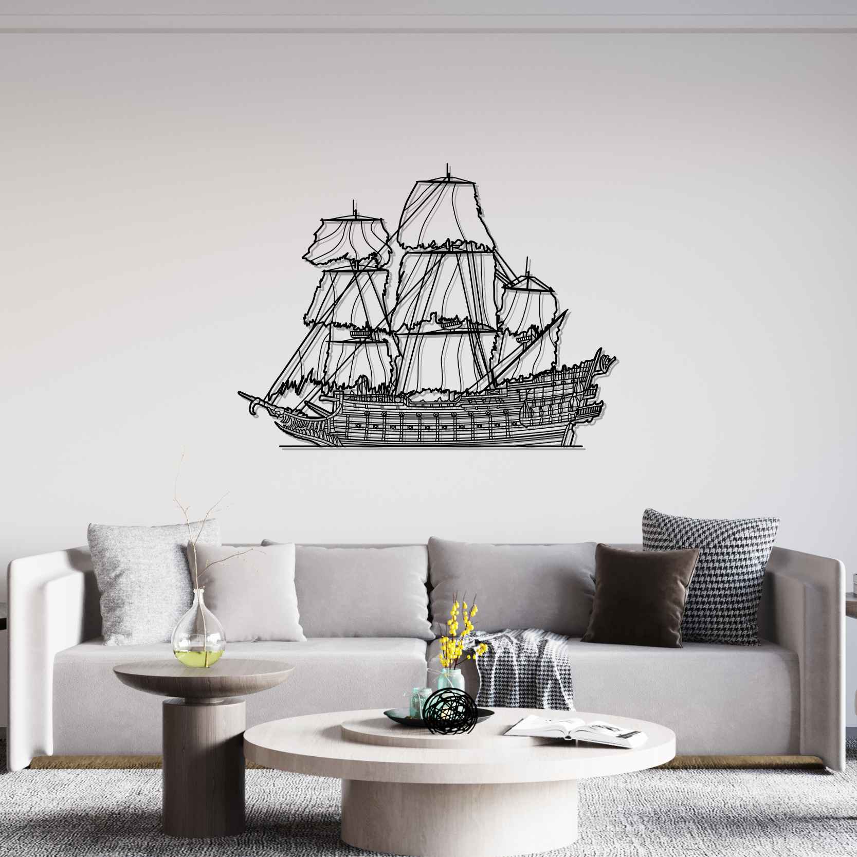 DEKORACJA ścienna Obraz SHIP MODEL FLYING DUTCHMAN