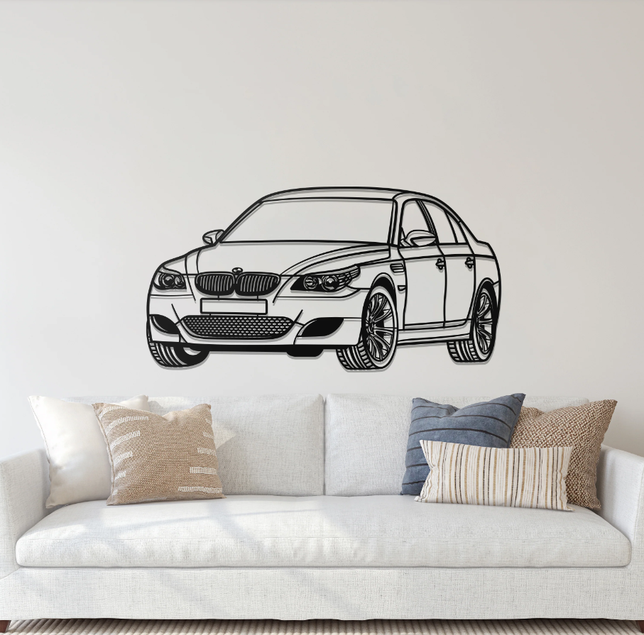 DEKORACJA ścienna Obraz Samochód BMW 2005 E60 M5 PERSPECTIVE
