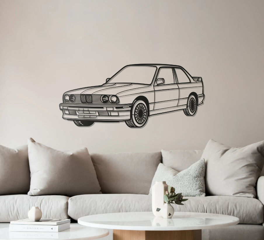 DEKORACJA ścienna Obraz Samochód BMW E30 PERSPECTIVE