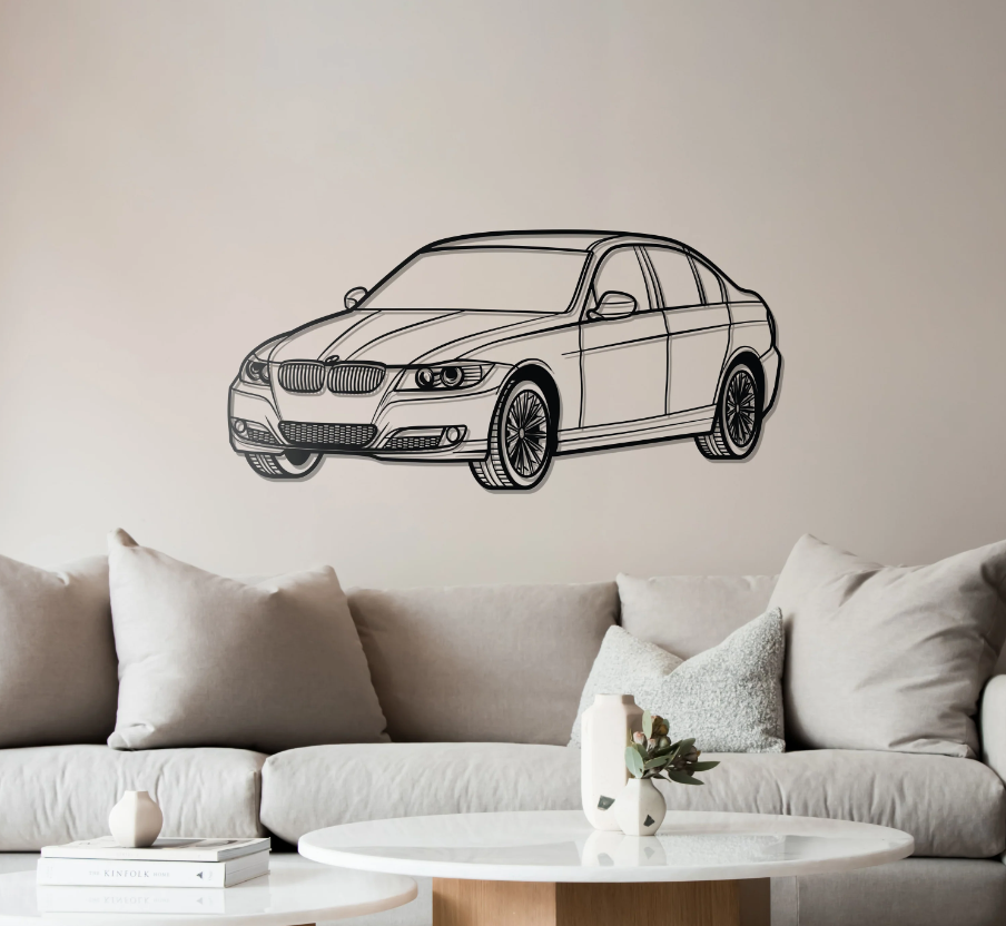 DEKORACJA ścienna Obraz Samochód BMW E90 PERSPECTIVE