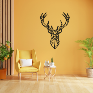 JELEŃ GEOMETRIC DEKORACJA PANEL ŚCIENNY NAKLEJKA OBRAZ