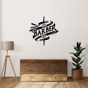 BARBER DEKORACJA PANEL ŚCIENNY NAKLEJKA OBRAZ
