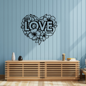 SERCE LOVE DEKORACJA PANEL ŚCIENNY NAKLEJKA OBRAZ