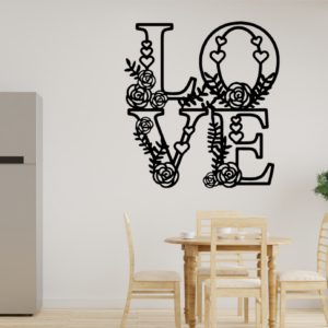 LOVE DEKORACJA PANEL ŚCIENNY NAKLEJKA OBRAZ