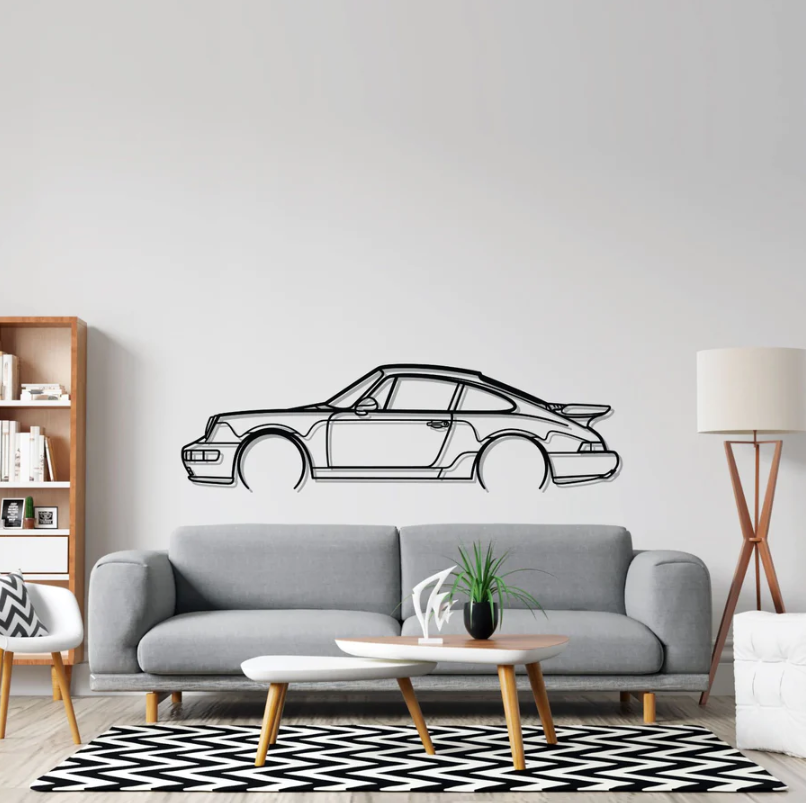 DEKORACJA ścienna Obraz samochód Porsche 911 Turbo model 964