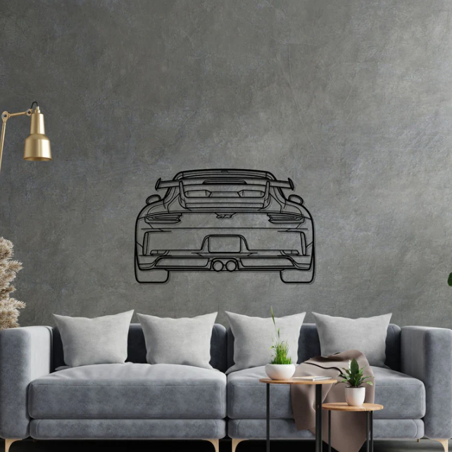 DEKORACJA ścienna Obraz samochód Porsche 911 GT3 model 991 Back