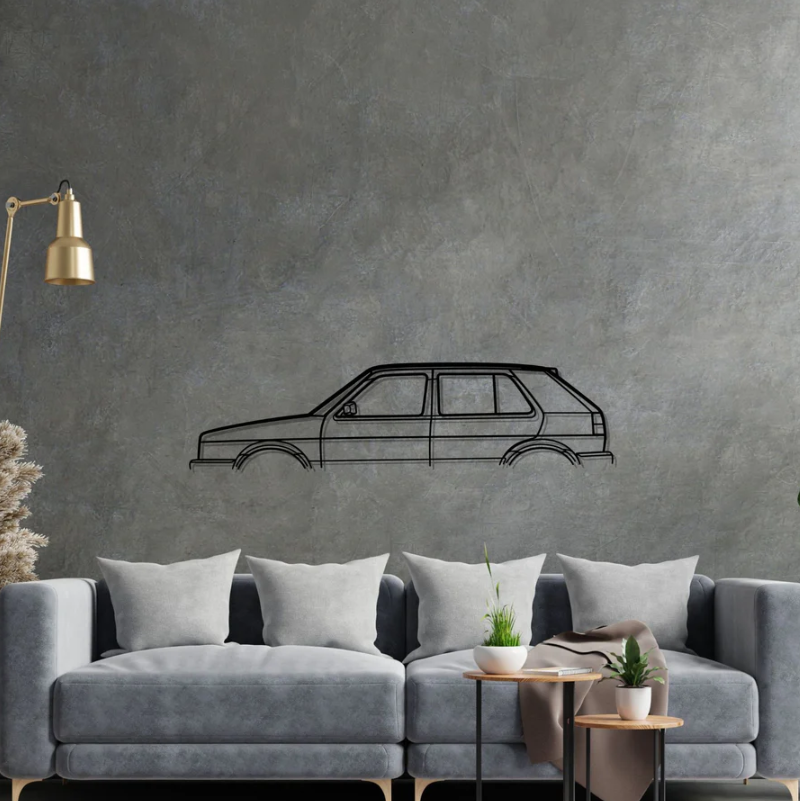DEKORACJA ścienna Obraz samochód Volkswagen Golf 2 GTI Edition