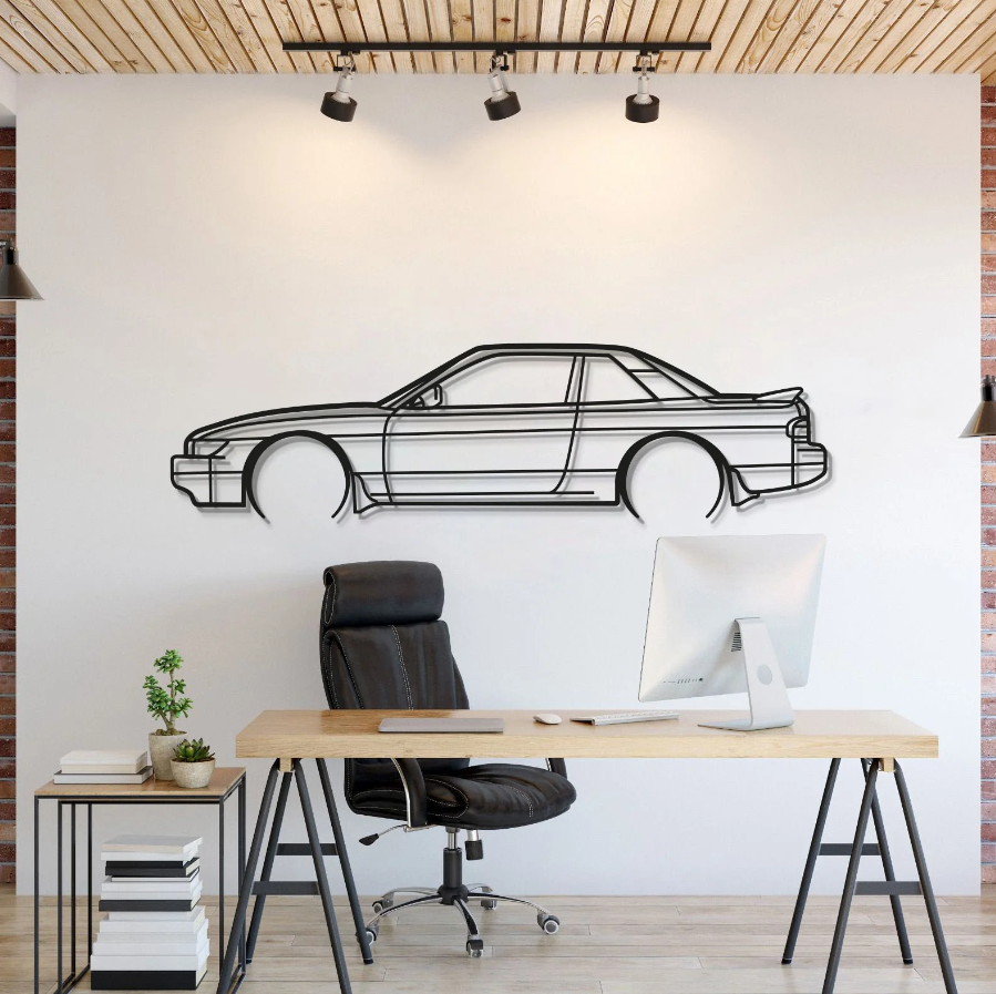 DEKORACJA ścienna Obraz Samochód NISSAN SILVIA S13 DETAILED 1990