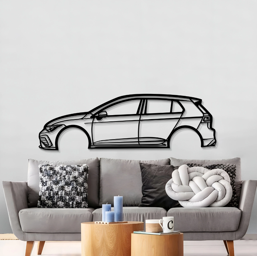 DEKORACJA ścienna Obraz Samochód VOLKSWAGEN GOLF GTI 2022