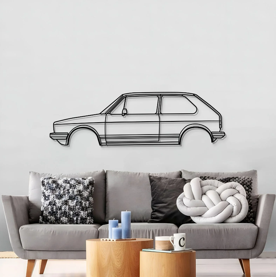 DEKORACJA ścienna Obraz Samochód VOLKSWAGEN GOLF GTI 1976