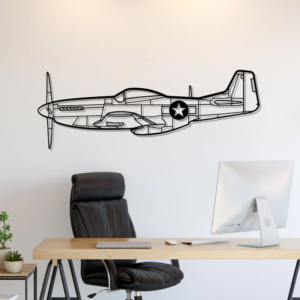 DEKORACJA ścienna Obraz Samolot P-51 MUSTANG