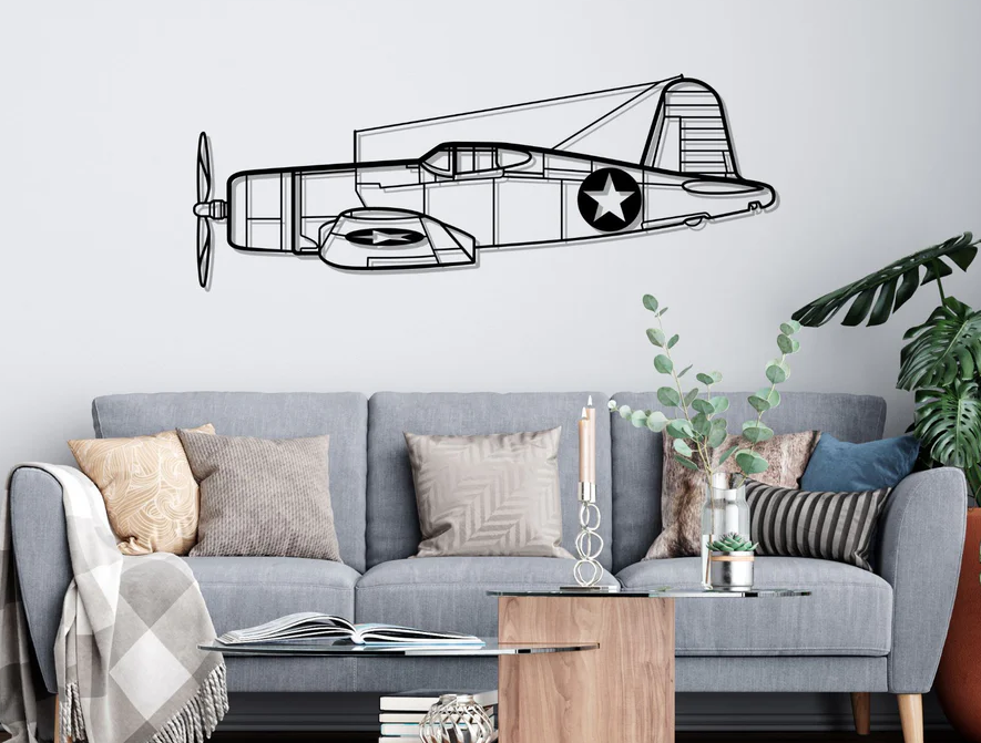 DEKORACJA ścienna Obraz Samolot F4U CORSAIR