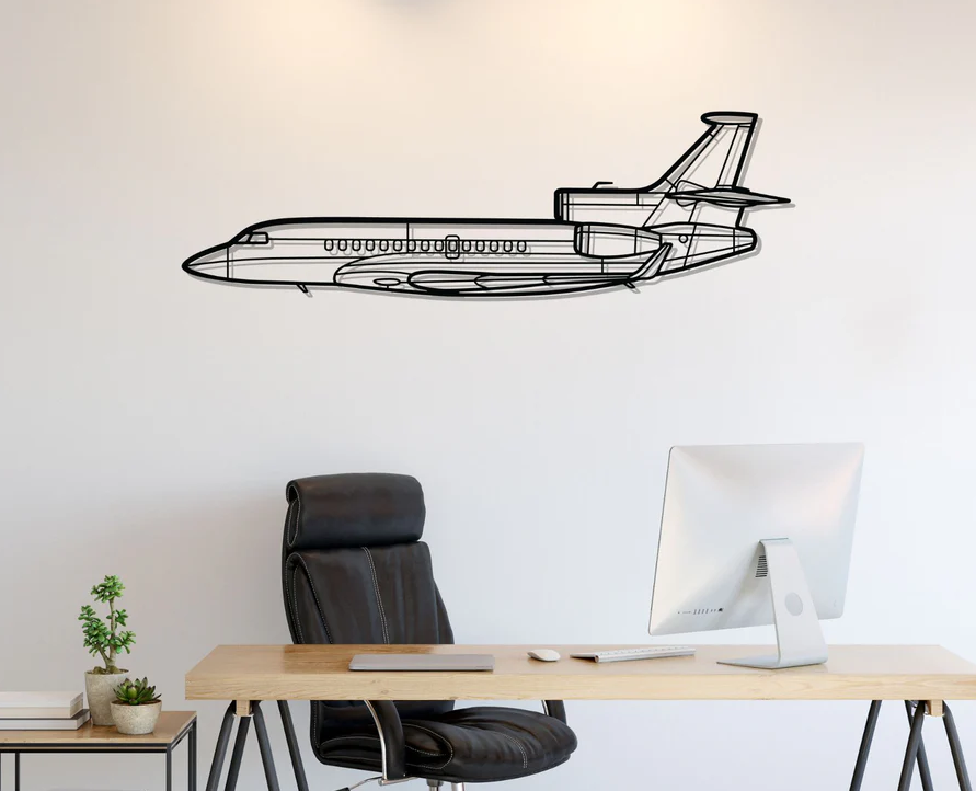 DEKORACJA ścienna Obraz Samolot FALCON 7X