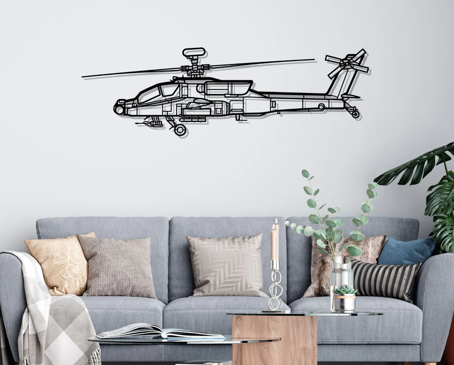 DEKORACJA ścienna Obraz Samolot AH-64D APACHE