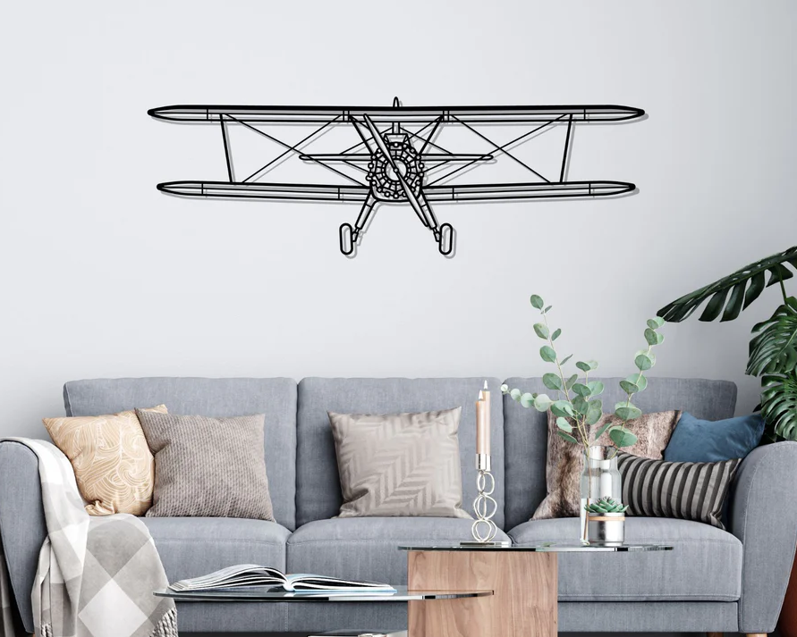 DEKORACJA ścienna Obraz Samolot STEARMAN