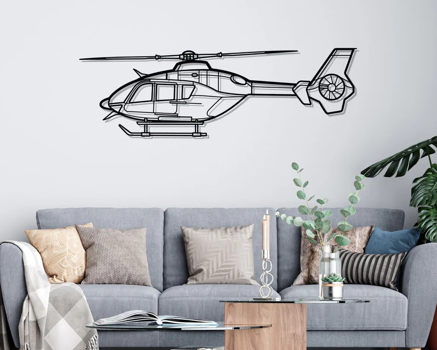 DEKORACJA ścienna Obraz Samolot EC135T2