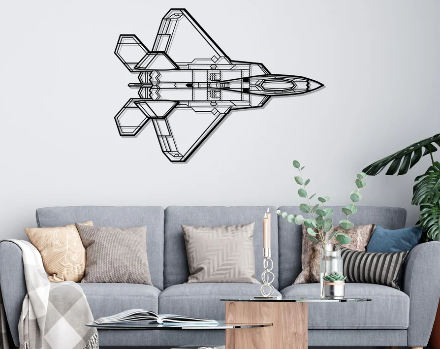 DEKORACJA ścienna Obraz Samolot F-22 RAPTOR TOP