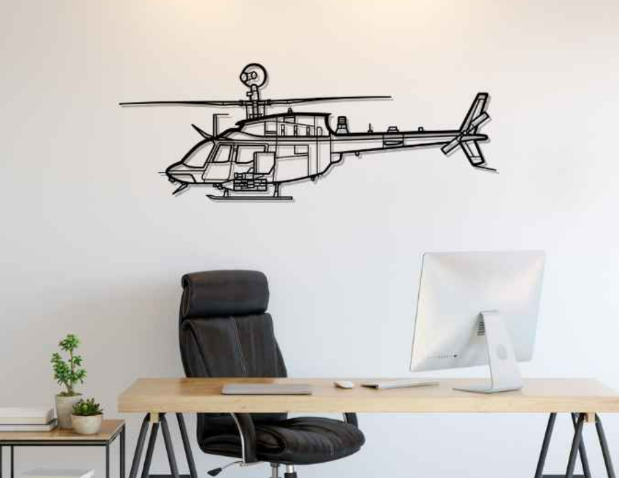 DEKORACJA ścienna Obraz OH-58E KIOWA WARRIOR
