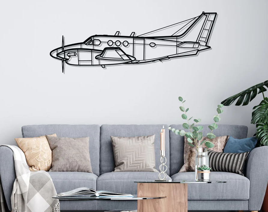 DEKORACJA ścienna Obraz KING AIR C90A
