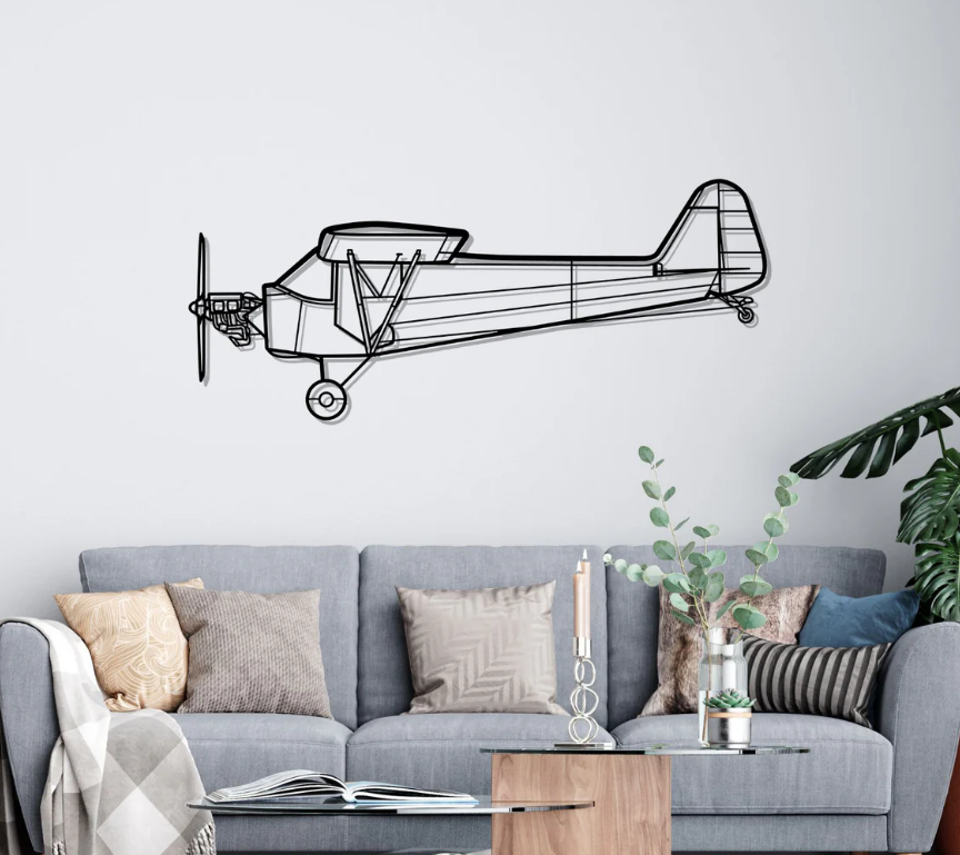 DEKORACJA ścienna Obraz PIPER J-3 CUB