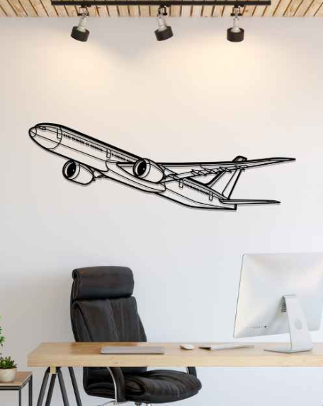DEKORACJA ścienna Obraz Samolot 777-9 Angle