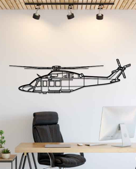DEKORACJA ścienna Obraz Samolot AW139