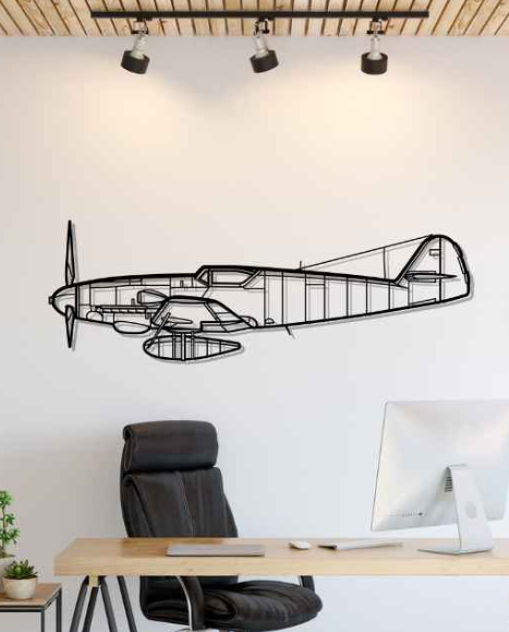 DEKORACJA ścienna Obraz Samolot BF 109 K-4