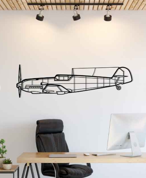 DEKORACJA ścienna Obraz Samolot Bf 109E-3
