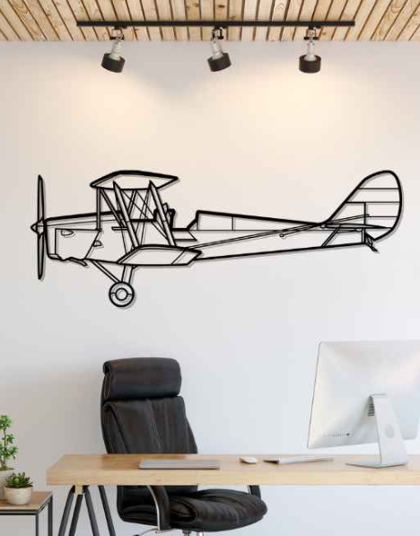 DEKORACJA ścienna Obraz Samolot DH.82 Tiger Moth