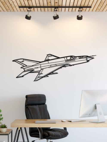 DEKORACJA ścienna Obraz Samolot MiG-21 Lancer Angle