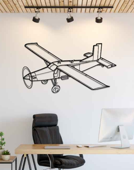 DEKORACJA ścienna Obraz Samolot PC-6 Angle