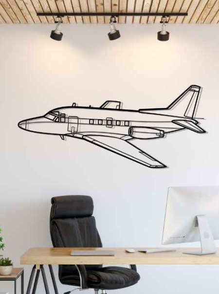 DEKORACJA ścienna Obraz Samolot Sabreliner 75 Angle