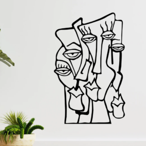 DEKORACJA ścienna Obraz wzór Modern art twarze