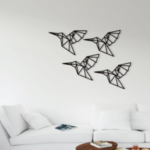 DEKORACJA ścienna Obraz wzór ptaki origami
