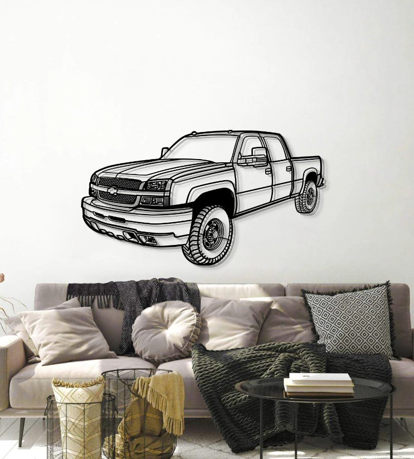 DEKORACJA ścienna Obraz Samochód CHEVROLET SILVERADO 2500 2003