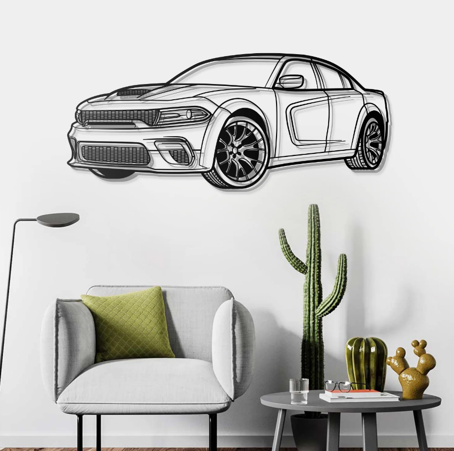 DEKORACJA ścienna Obraz Samochód DODGE CHARGER 2023