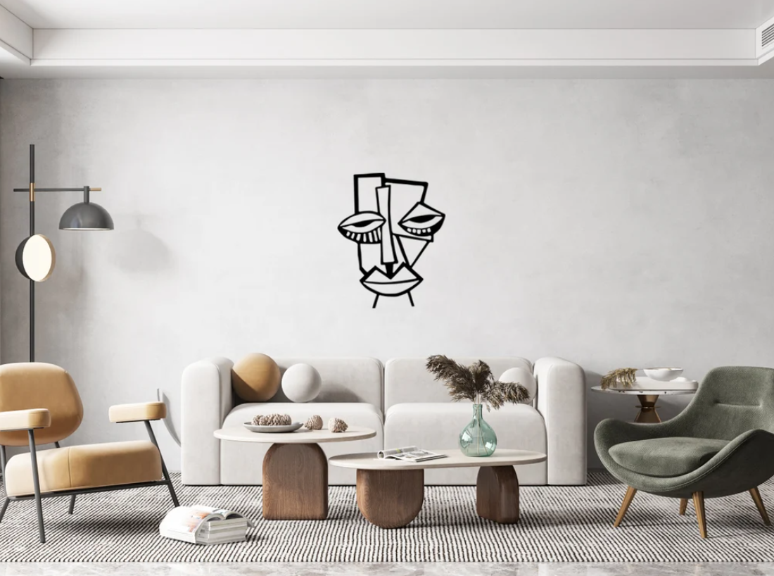 DEKORACJA ścienna Obraz wzór modern art twarz