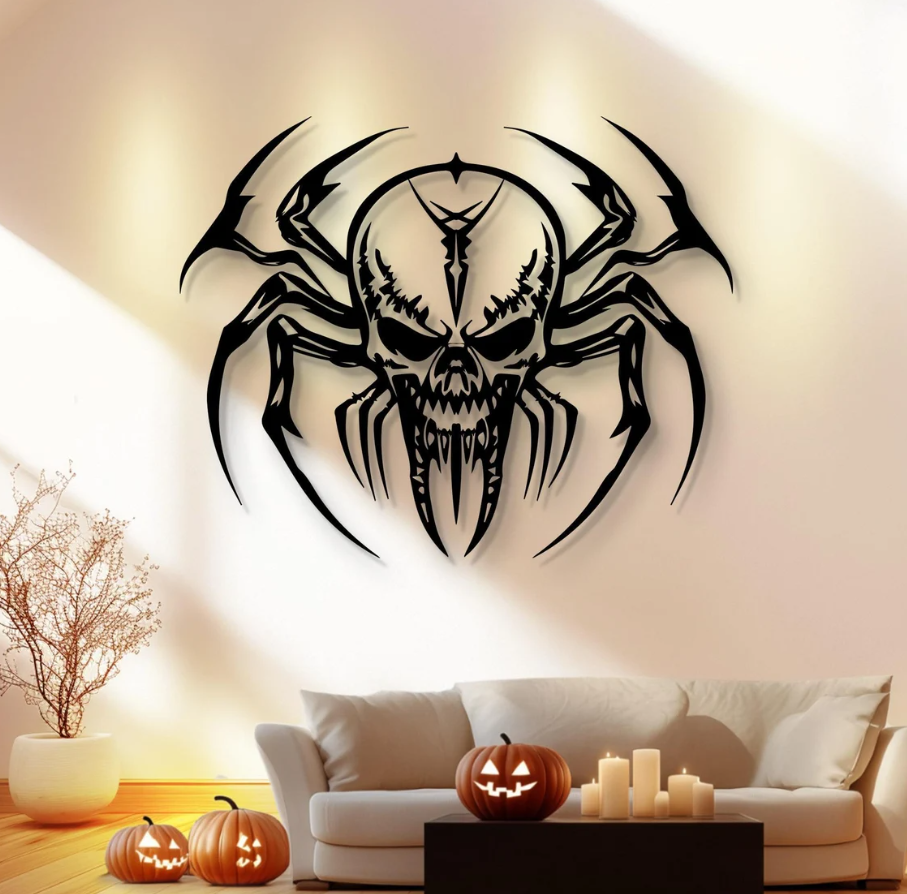 DEKORACJA ścienna Obraz wzór PAJĄK HALLOWEEN