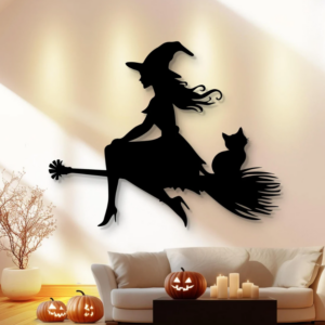 DEKORACJA ścienna Obraz wzór WIEDŹMA HALLOWEEN