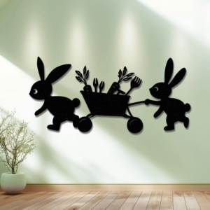 DEKORACJA ścienna Obraz wzór KRÓLIKI