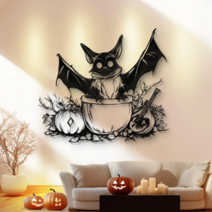 DEKORACJA ścienna Obraz wzór NIETOPERZ HALLOWEEN