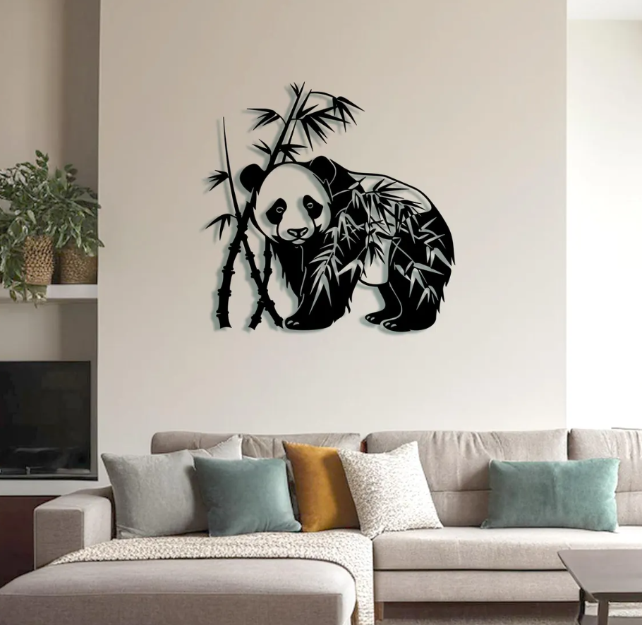 DEKORACJA ścienna Obraz wzór PANDA