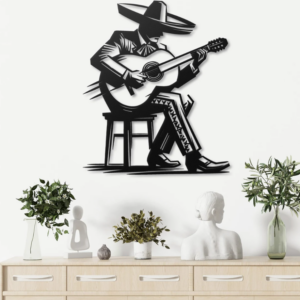 DEKORACJA ścienna Obraz wzór GITARZYSTA