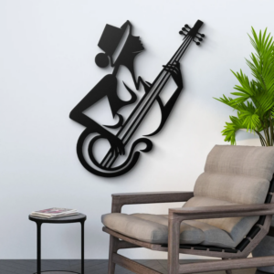 DEKORACJA ścienna Obraz wzór PANI Z GITARĄ