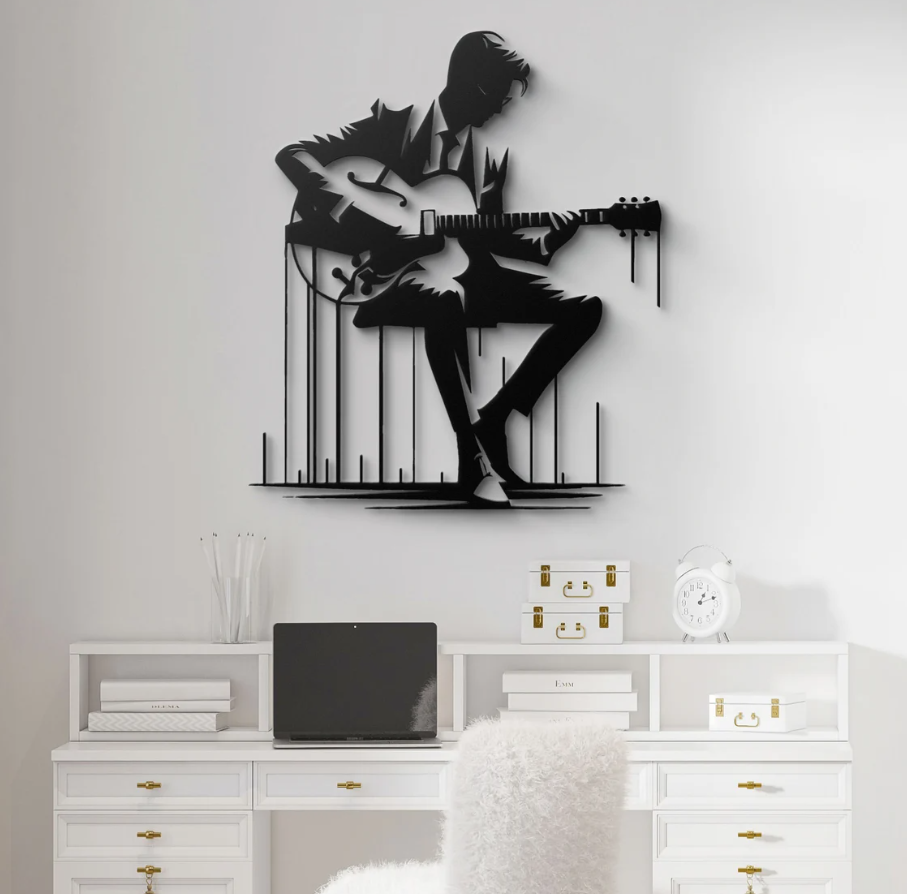 DEKORACJA ścienna Obraz wzór GITARZYSTA