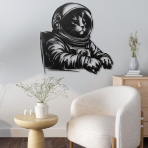 DEKORACJA ścienna Obraz wzór KOT ASTRONAUTA