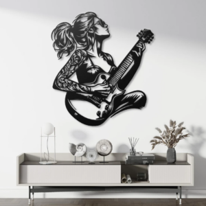 DEKORACJA ścienna Obraz wzór KOBIETA Z GITARĄ